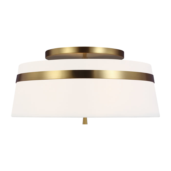 Visual Comfort Studio AF1153BBS Three Light Semi-Flush Mount, Burnished Brass