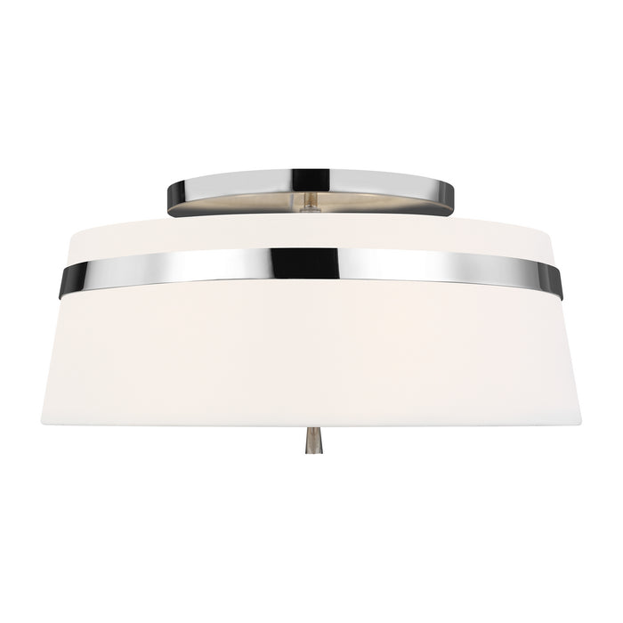 Visual Comfort Studio AF1153PN Three Light Semi-Flush Mount, Polished Nickel