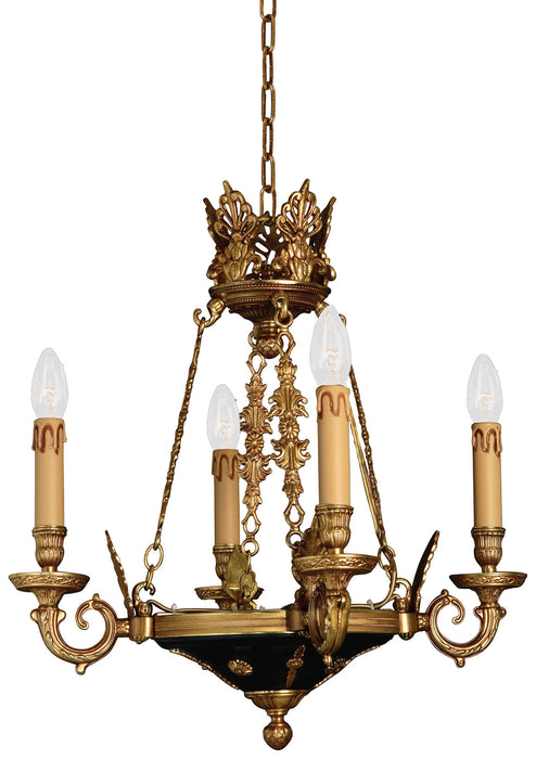 Metropolitan N850204 Four Light Chandelier, Doré Gold