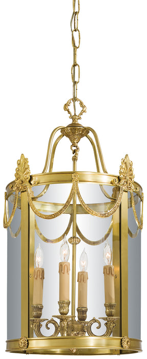 Metropolitan N850804 Four Light Foyer Pendant, Doré Gold