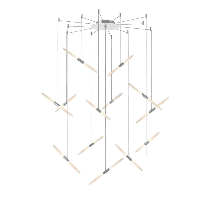Sonneman 2895.16 LED Pendant, Bright Satin Aluminum
