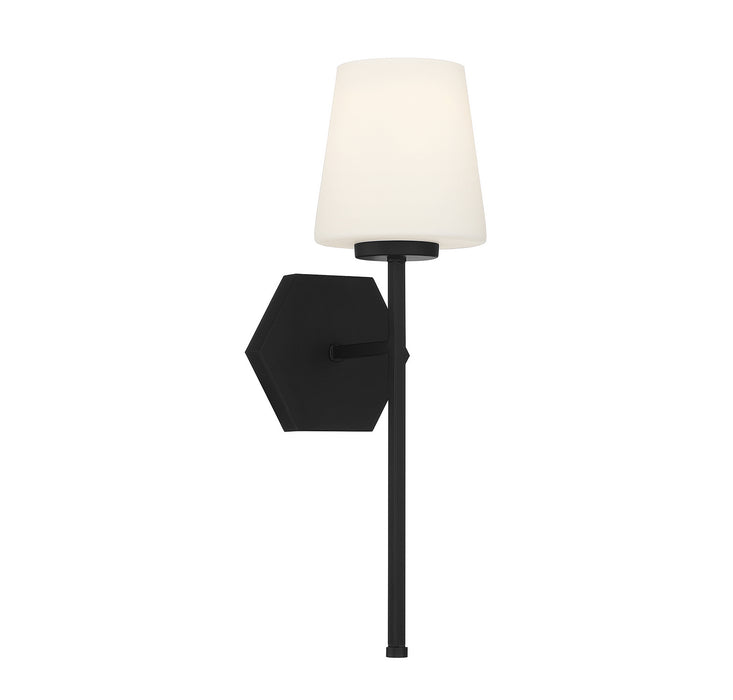 Lighting One E V6-L9-2222-1-89 One Light Wall Sconce, Matte Black