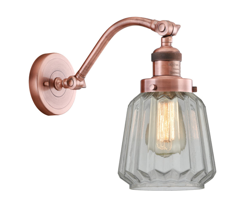 Innovations 515-1W-AC-G142 One Light Wall Sconce, Antique Copper