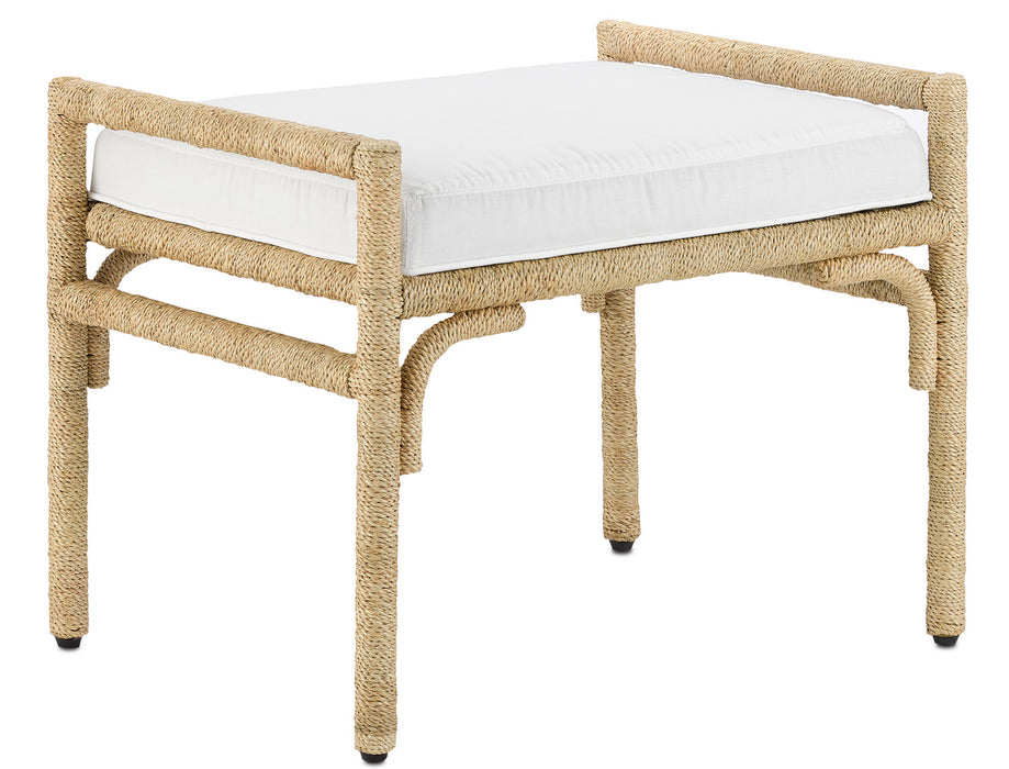Currey and Company 7000-1161 Ottoman, Natural