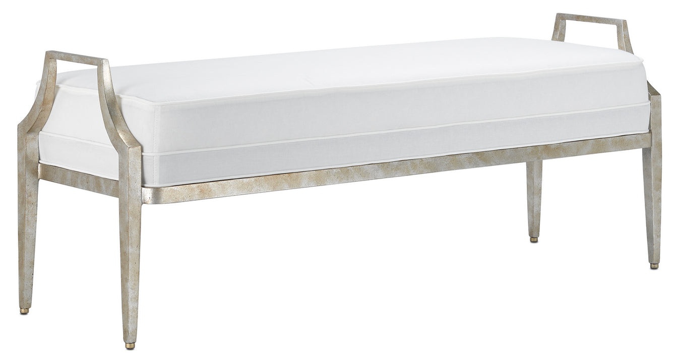 Currey and Company 7000-1181 Bench, Silver Granello
