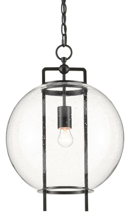 Currey and Company 9000-0599 One Light Pendant, Antique Black