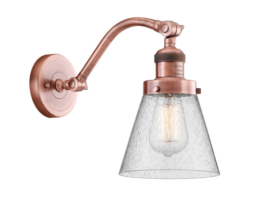 Innovations 515-1W-AC-G64 One Light Wall Sconce, Antique Copper