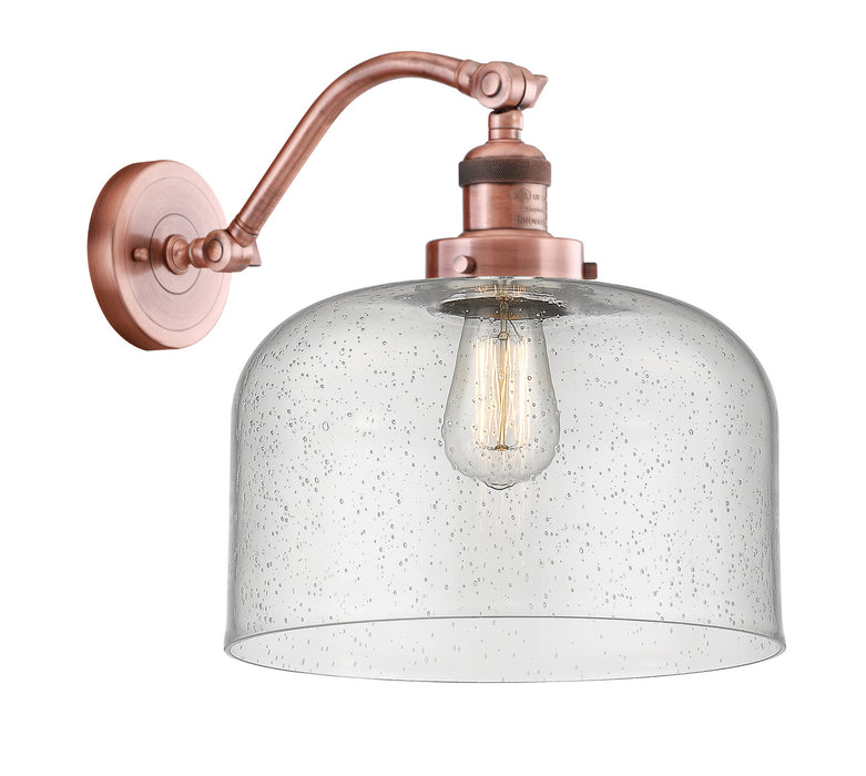 Innovations 515-1W-AC-G74-L One Light Wall Sconce, Antique Copper