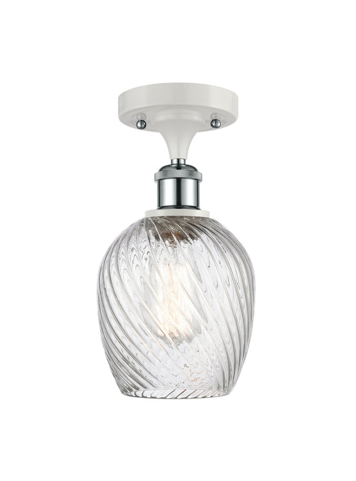 Innovations 516-1C-WPC-G292 One Light Semi-Flush Mount, White Polished Chrome