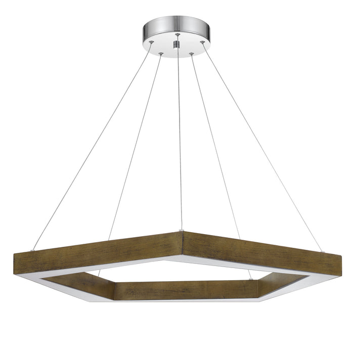 Cal Lighting FX-3745-38 LED Pendant, Light Oak