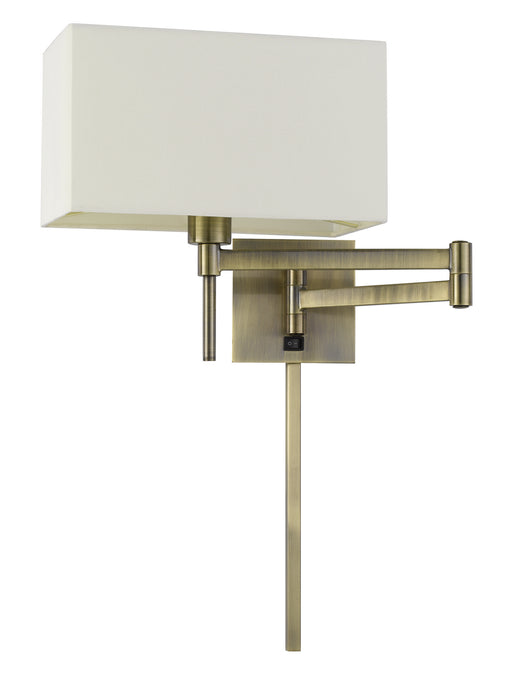 Cal Lighting WL-2930-AB One Light Swing Arm Wall Lamp, Antique Brass