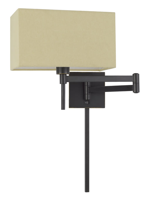 Cal Lighting WL-2930-DB One Light Swing Arm Wall Lamp, Dark Bronze