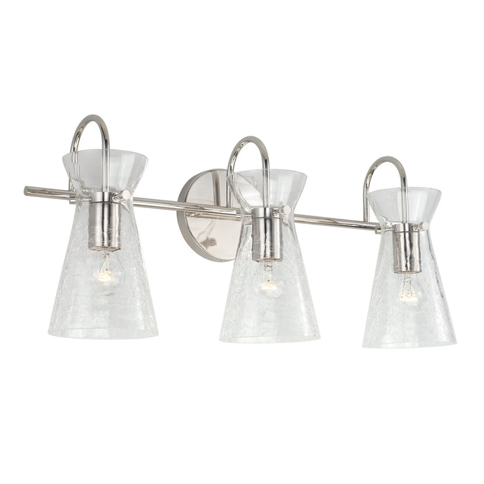 Capital Lighting 142431PN Three Light Vanity, Polished Nickel