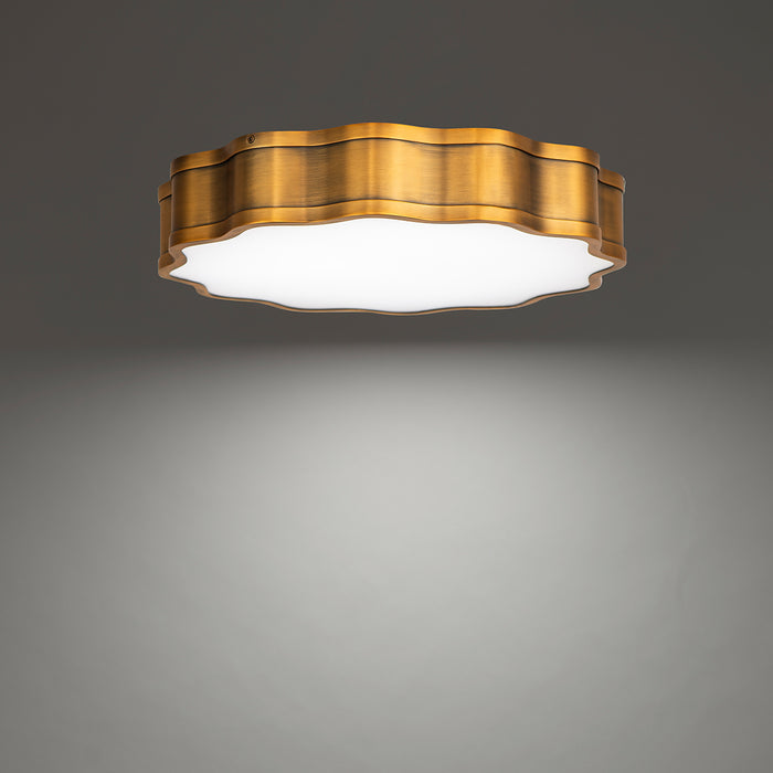 W.A.C. Lighting FM-67116-AB LED Flush Mount, Aged Brass