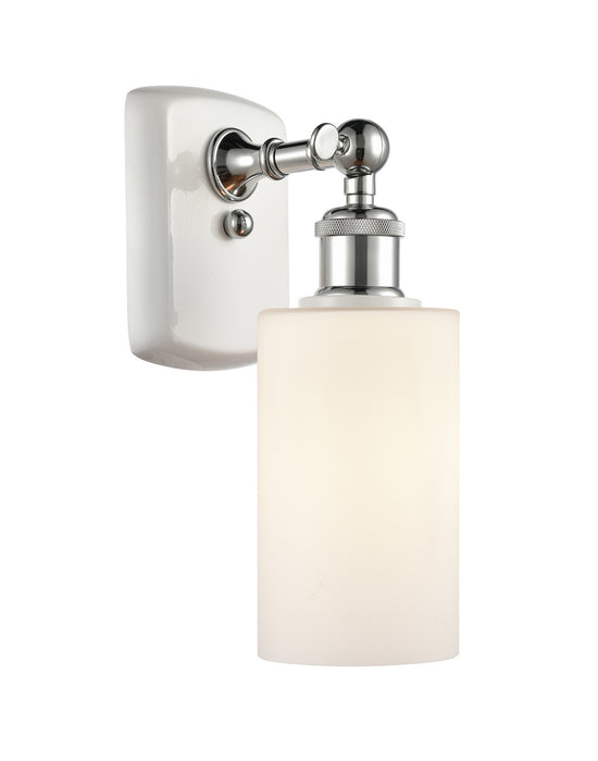 Innovations 516-1W-WPC-G801 One Light Wall Sconce, White Polished Chrome