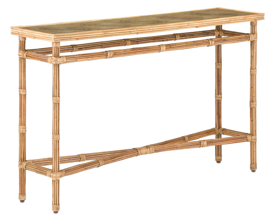 Currey and Company 3000-0174 Console Table, Natural Rattan
