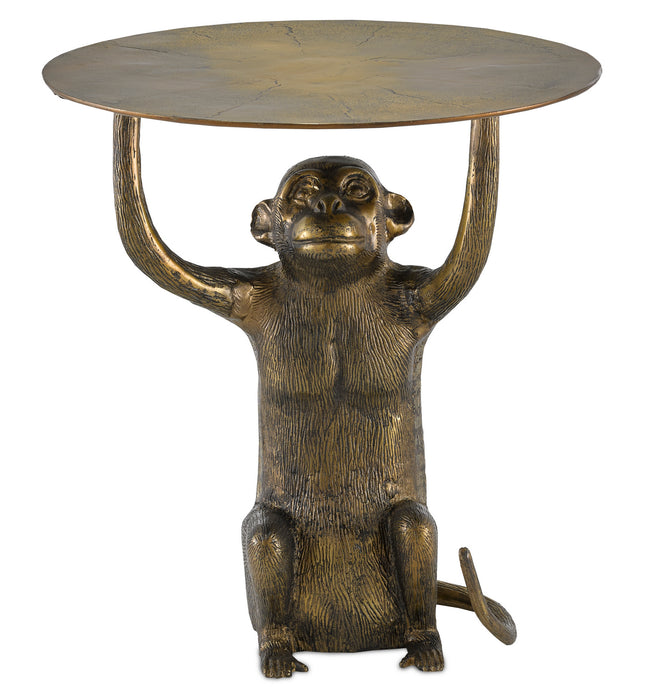 Currey and Company 4000-0118 Accent Table, Antique Gold