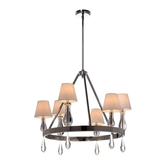 Zeev Lighting CD10065-6-CH Six Light Chandelier, Chrome