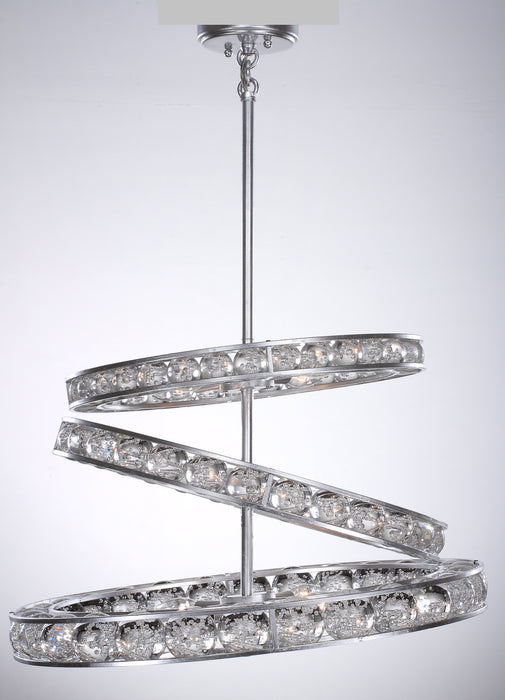 Zeev Lighting CD10069-12-SL 12 Light Chandelier, Silver Leaf
