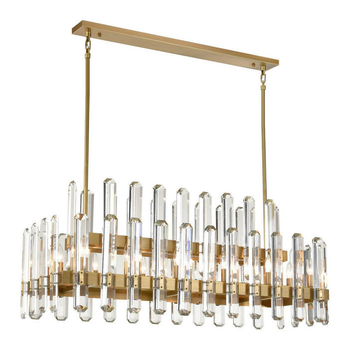 Zeev Lighting CD10332-14-AGB 14 Light Chandelier, Aged Brass