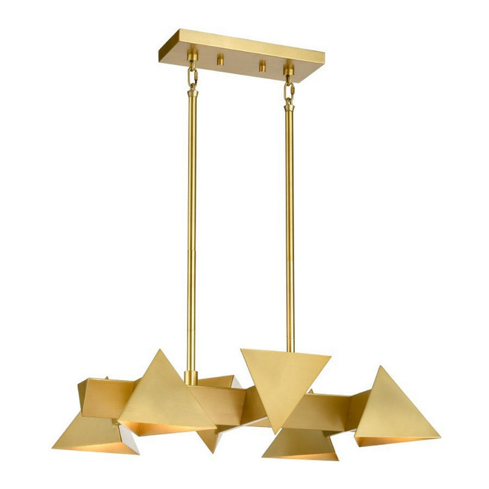 Zeev Lighting CD10338-6-AGB Six Light Chandelier, Aged Brass