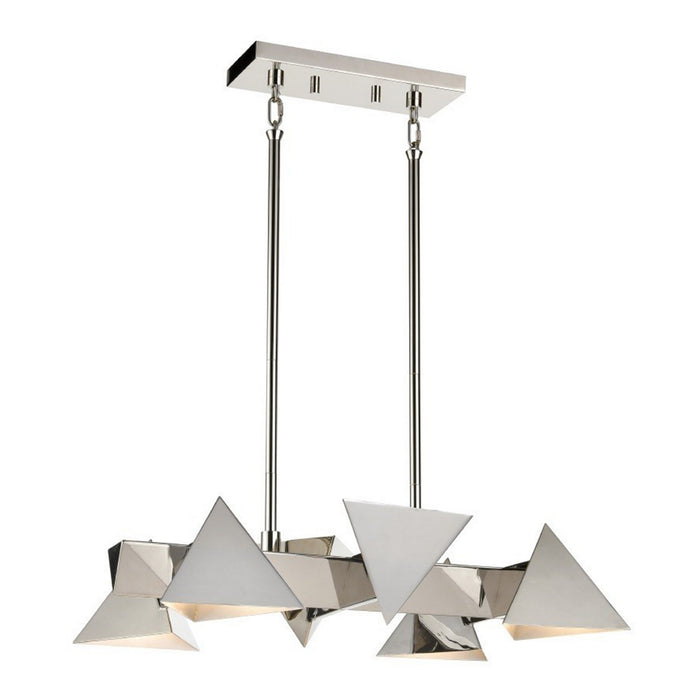 Zeev Lighting CD10339-6-PN Six Light Chandelier, Polished Nickel