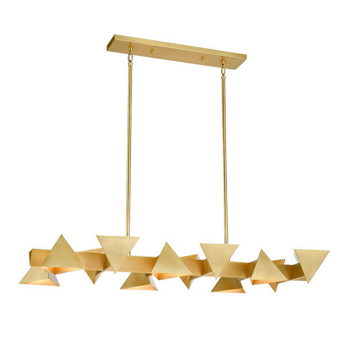 Zeev Lighting CD10340-12-AGB 12 Light Chandelier, Aged Brass