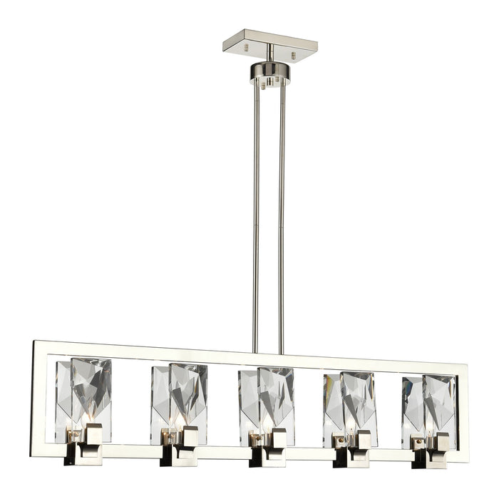 Zeev Lighting CD10345-5-PN Five Light Chandelier, Polished Nickel
