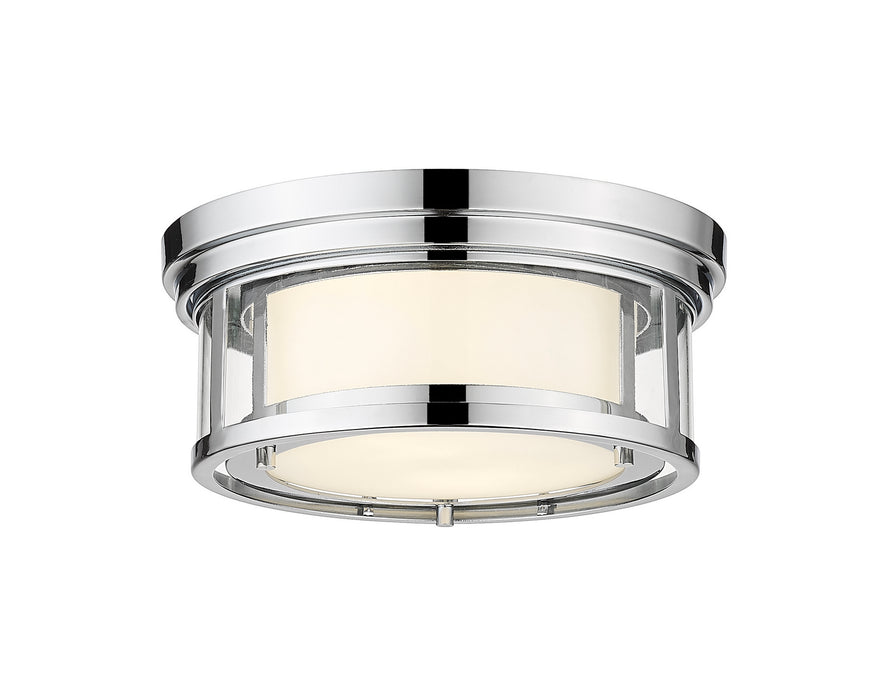 Z-Lite 426F12-CH Two Light Flush Mount, Chrome