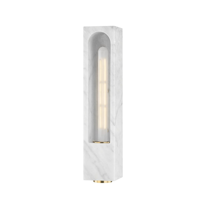 Hudson Valley 3091-WM One Light Wall Sconce, White Marble