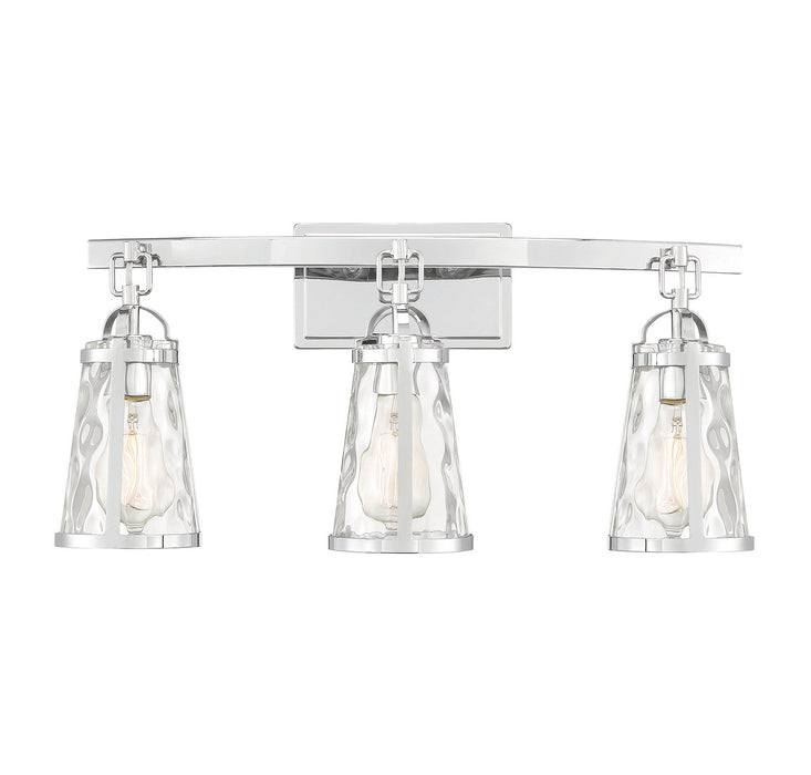 Savoy House 8-560-3-11 Three Light Bath Bar, Polished Chrome