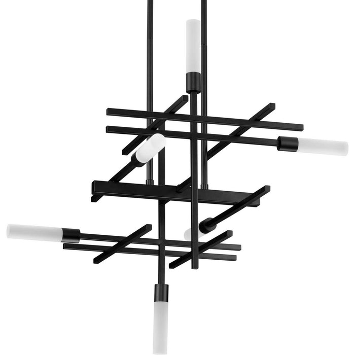 Progress Lighting P400264-031-30 LED Chandelier, Matte Black