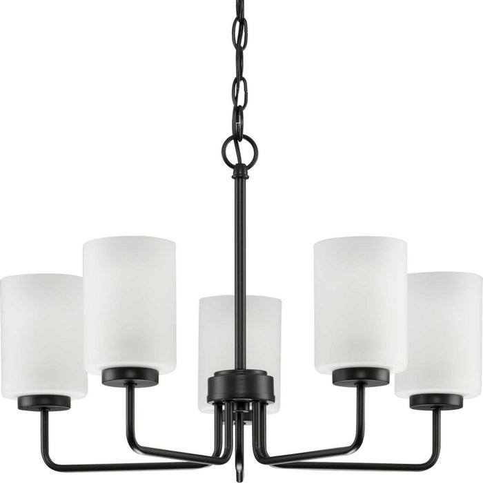 Progress Lighting P400275-031 Five Light Chandelier, Matte Black