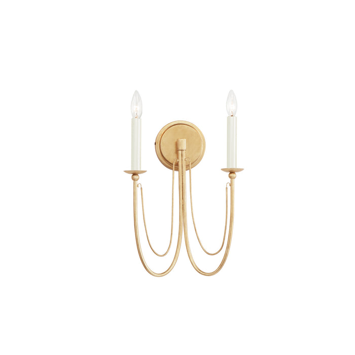 Maxim 12161GL Two Light Wall Sconce, Gold Leaf