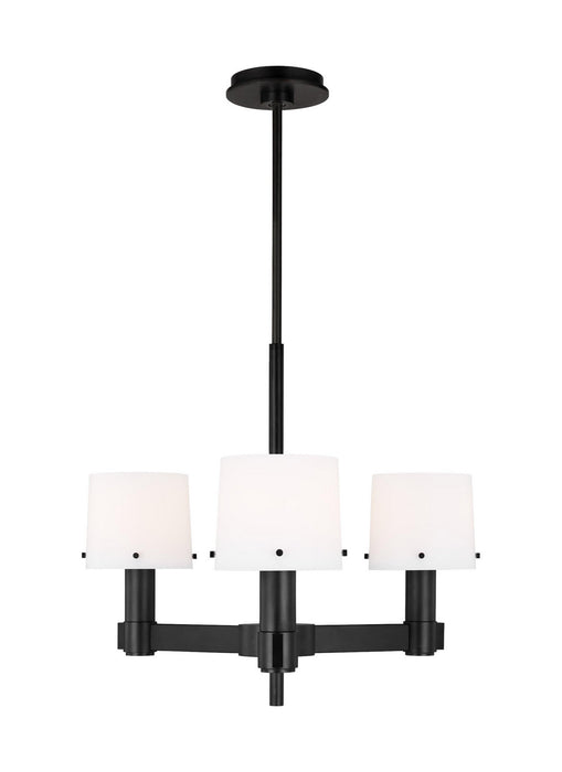 Visual Comfort Studio TC1123AI Three Light Chandelier, Aged Iron