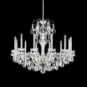 Schonbek ST1849N-40S 12 Light Chandelier, Polished Silver