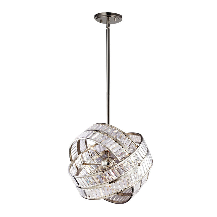 Zeev Lighting CD10072-8-PN Eight Light Chandelier, Polished Nickel