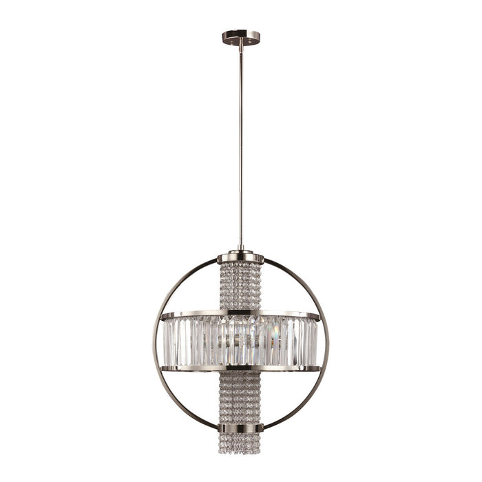 Zeev Lighting CD10073-4-PN Four Light Chandelier, Polished Nickel