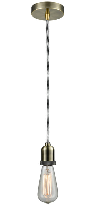 Innovations 100AB-10BW-0AB One Light Mini Pendant, Antique Brass