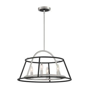 Eurofase 39422-019 Four Light Chandelier, Satin Nickel