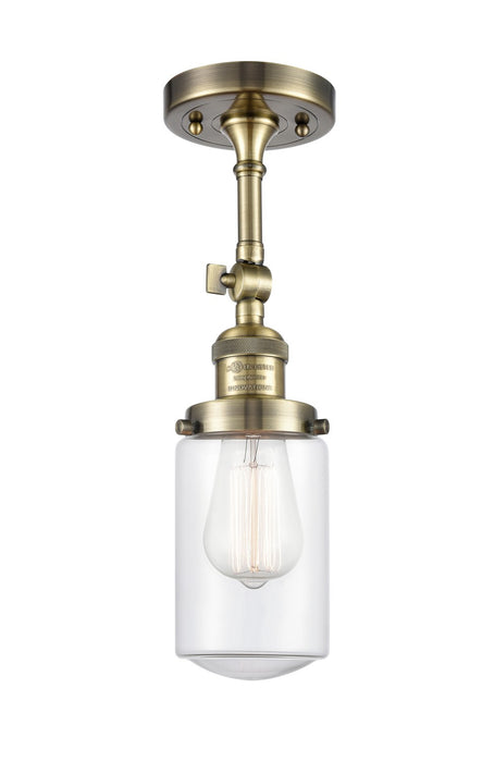 Innovations 201F-AB-G312-LED LED Semi-Flush Mount, Antique Brass