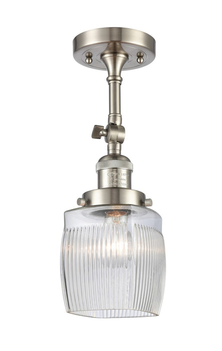 Innovations 201F-SN-G302-LED LED Semi-Flush Mount, Brushed Satin Nickel