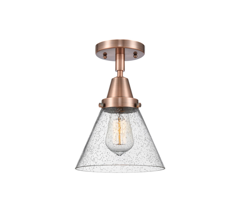 Innovations 447-1C-AC-G44-LED LED Flush Mount, Antique Copper