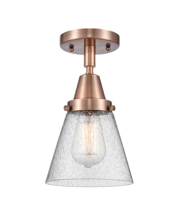 Innovations 447-1C-AC-G64-LED LED Flush Mount, Antique Copper