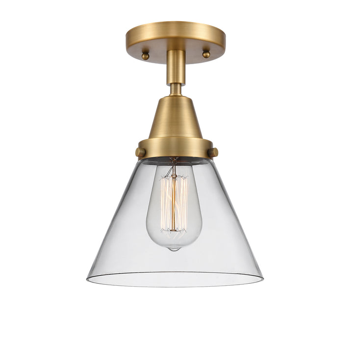 Innovations 447-1C-BB-G42 One Light Flush Mount, Brushed Brass