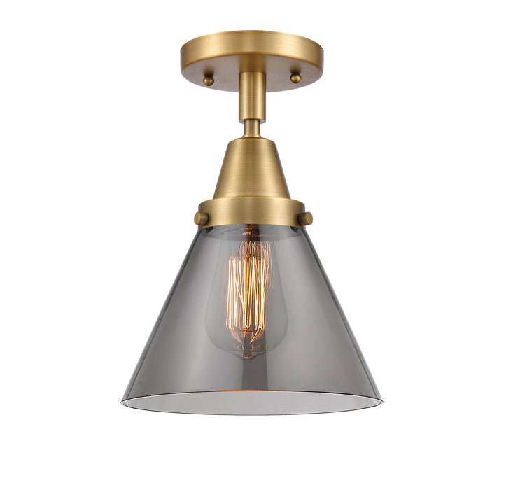 Innovations 447-1C-BB-G43 One Light Flush Mount, Brushed Brass