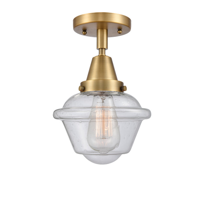 Innovations 447-1C-BB-G534 One Light Flush Mount, Brushed Brass