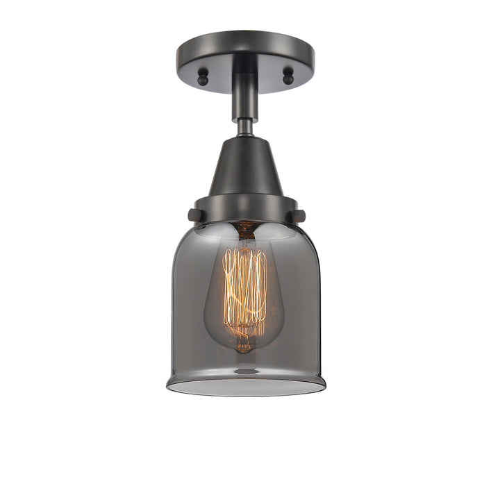 Innovations 447-1C-BK-G53 One Light Flush Mount, Matte Black