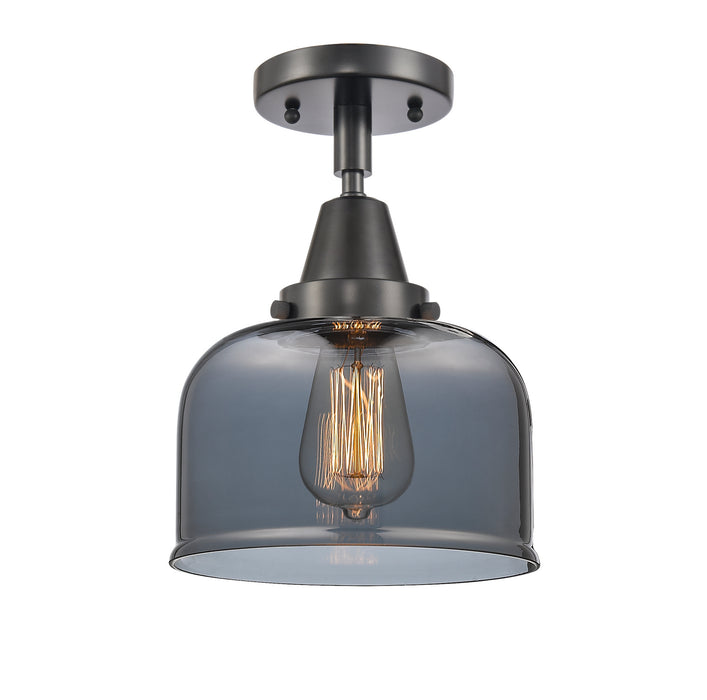 Innovations 447-1C-BK-G73 One Light Flush Mount, Matte Black