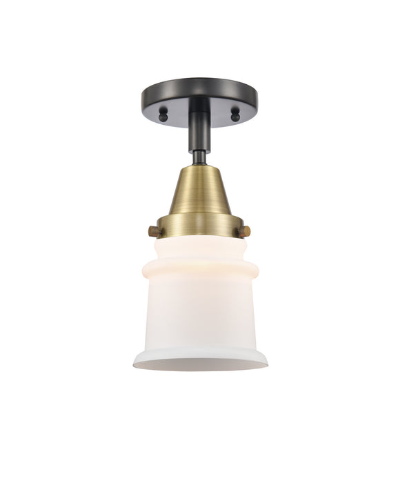 Innovations 447-1C-BAB-G181S One Light Flush Mount, Black Antique Brass